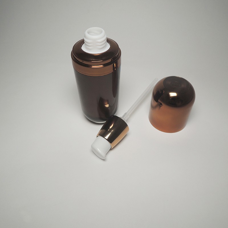 Refillable bottle with press on pump cap cosmetic container acrylic bottle