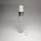 Handy design empty 25ml unique shape glass bottle with plastic electroplated silver collar for facial mist
