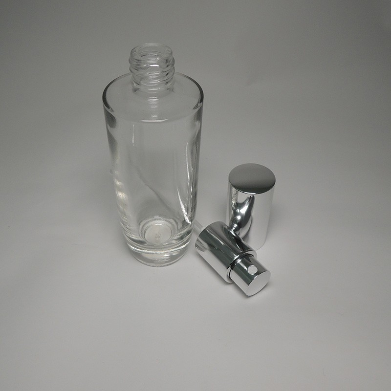 Eau de toilette empty glass bottle packaging 60ml capacity customization silk screen and hot stamping 18/415 screw neck glass bottle