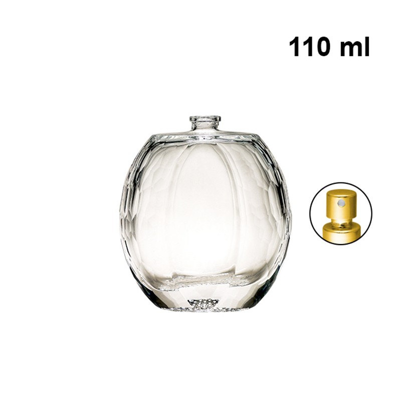 Luxury gift set FEA15 gold aluminum pump 50ml oval shape perfume bottle