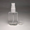 Custom spray color semi transparent 35ml empty glass bottle oval shape glass 18/415 screw neck for alcohol packaging