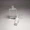 Custom spray color semi transparent glass bottle 35ml flat design bottle with white plastic mist sprayer ribbed closure 18/415 neck size