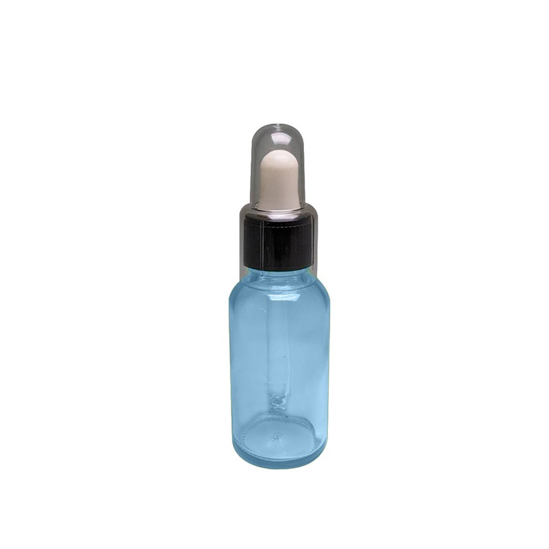 Boston bottle with striped collar dropper