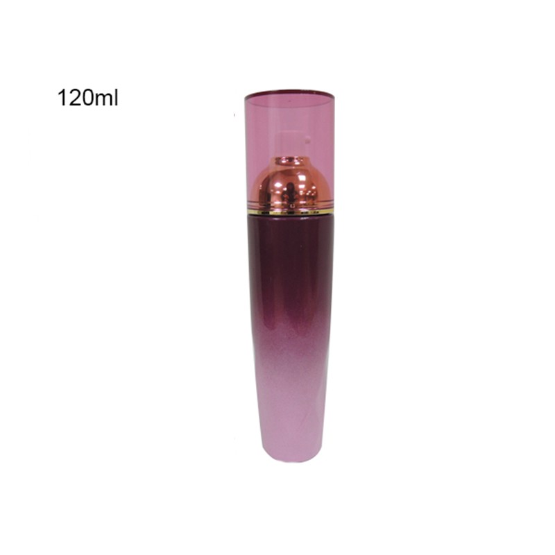 Luxury packaging plastic cosmetic Gradient purple acrylic skin care pump bottle